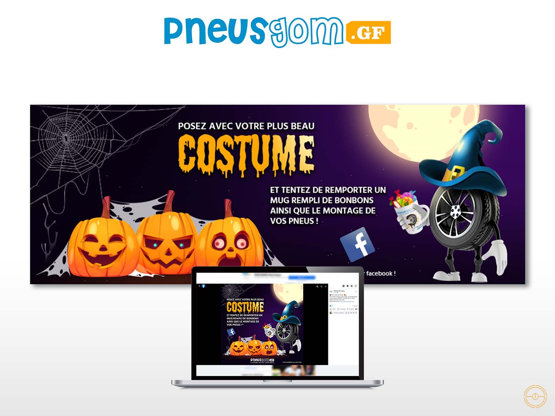 Réalisation d'un visuel digital marketing pour Halloween 2021 en Martinique