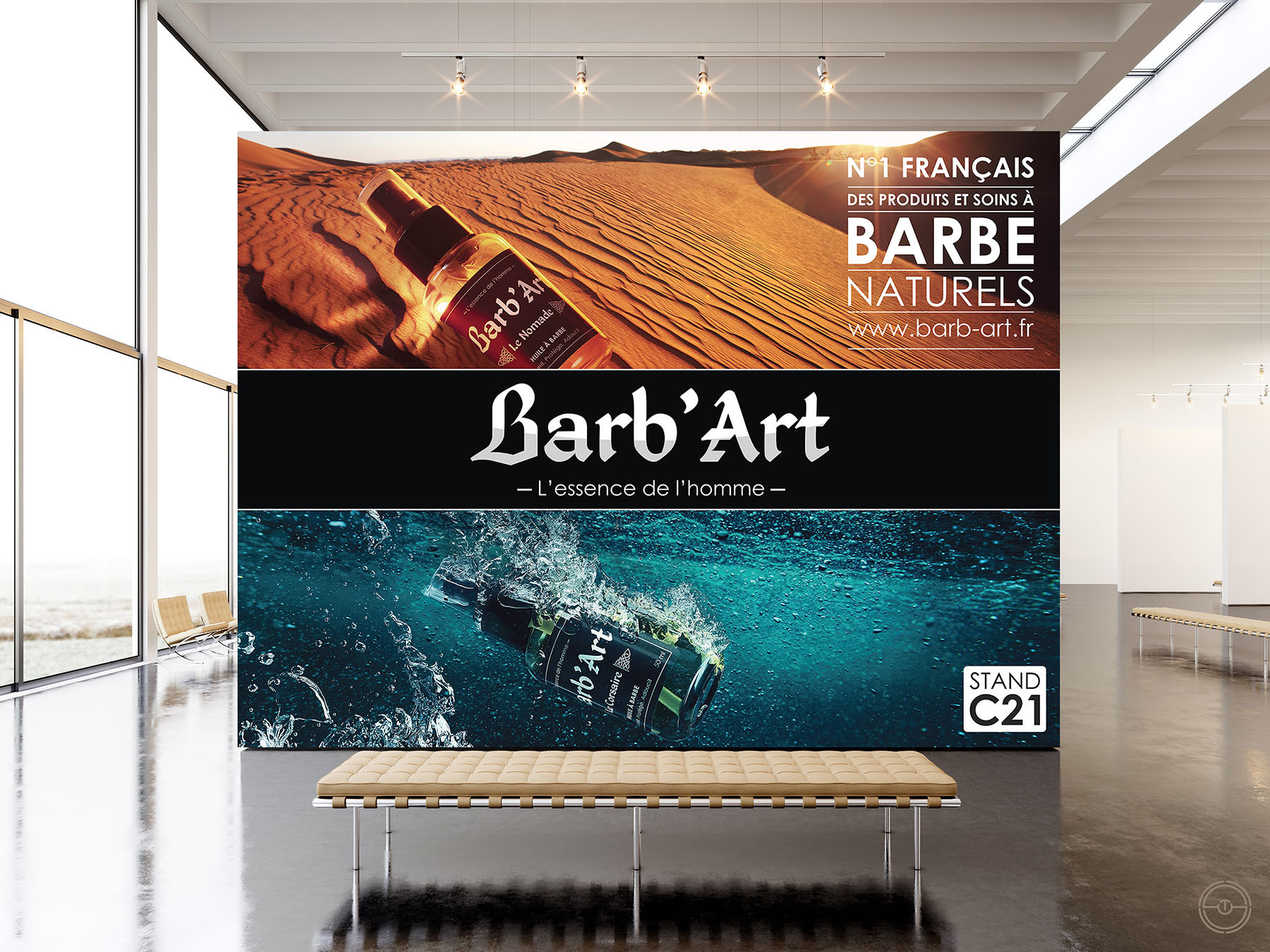  Visuel d'un panneau réalisé pour la marque Barb'Art