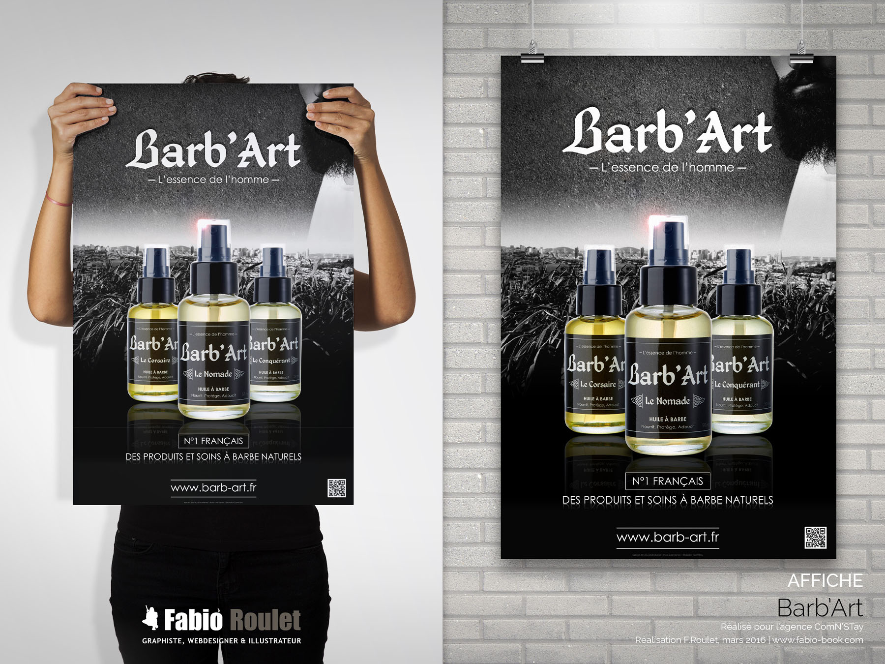 Mock up de présentation des packs huiles de Barb'Art