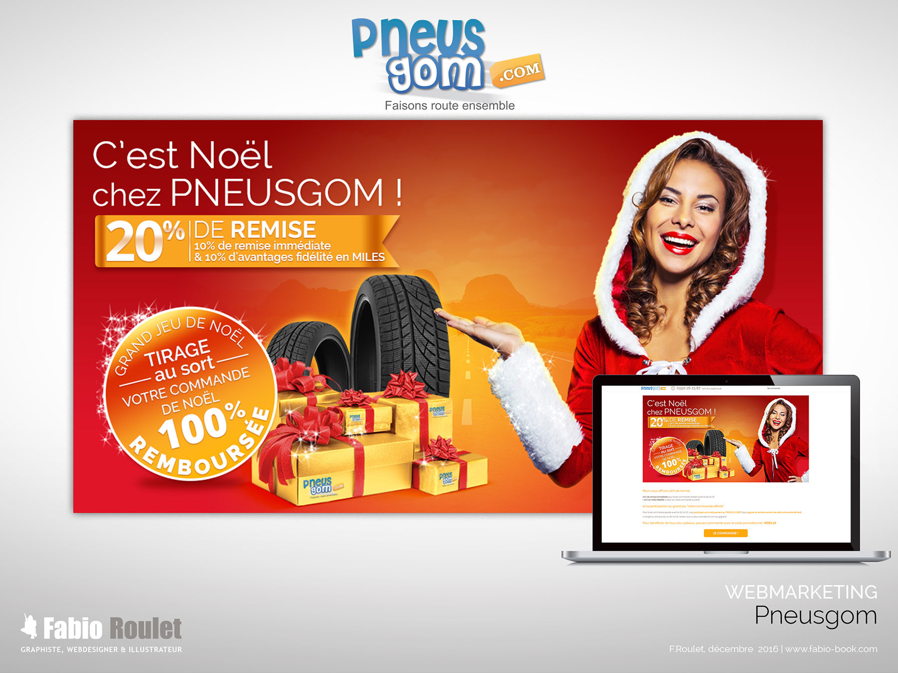 Bannière digitale pour evenement commercial noel 