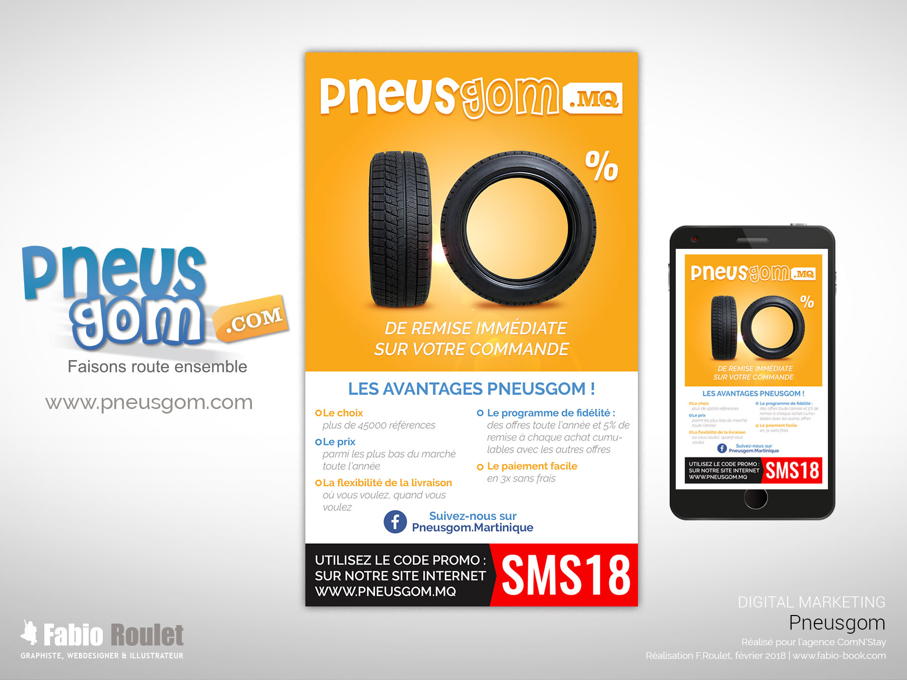 Promotion digitale de Pneusgom Réunion