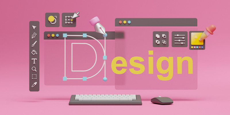 Design et logo représenté en 3D