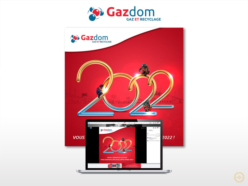 Carte de vœux digitale pour Gazdom aux Antilles