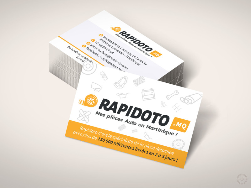 Création de carte de visite pour rapidoto.mq