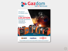 Encart pub location machine pour Gazdom, énergie et recyclage dans les DOM-TOM